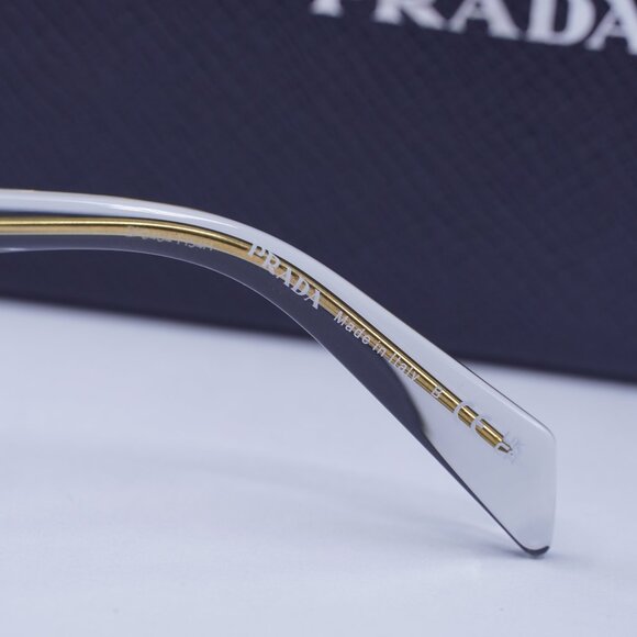 Prada PRB06VD 12R1O1 Cat Eye Eyeglasses 50mm - Transparent Grey - Picture 10 of 10